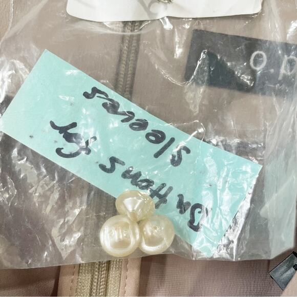 OPT Women Medium Taupe Silky MIDI Dress Low Cut Belted Champange - Picture 4 of 12